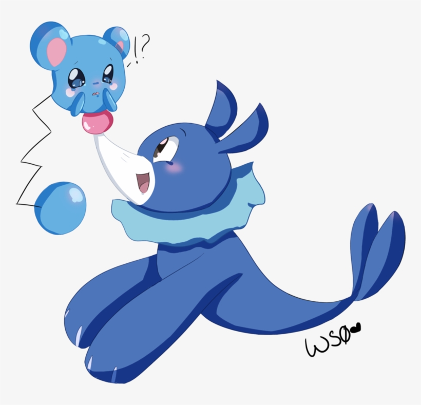 Azurill And Popplio By Whitestorm0 On Deviantart - Cute Azurill, transparent png #3680403