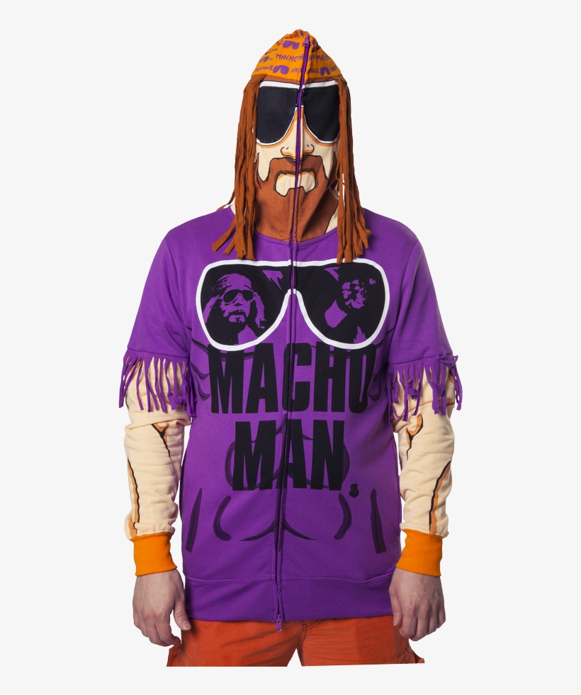 Macho Man Randy Savage Costume Hoodie - Macho Man Costume Hoodie, transparent png #3680608