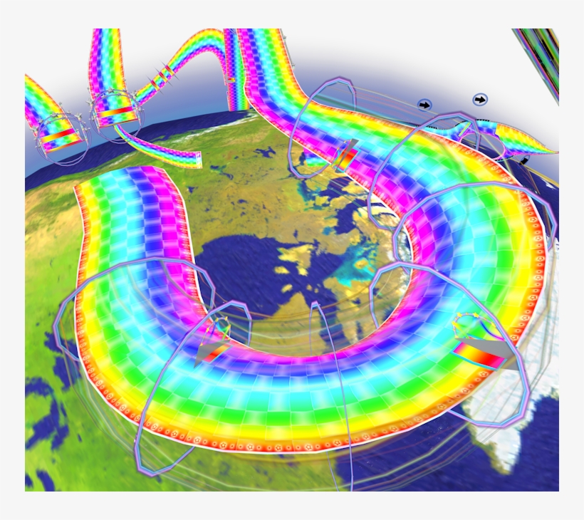 Download Zip Archive - Wii Rainbow Road Map, transparent png #3680875