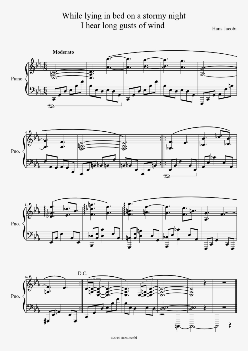 Long Gusts Of Wind - Sound Of Silence Partitura Piano, transparent png #3681463
