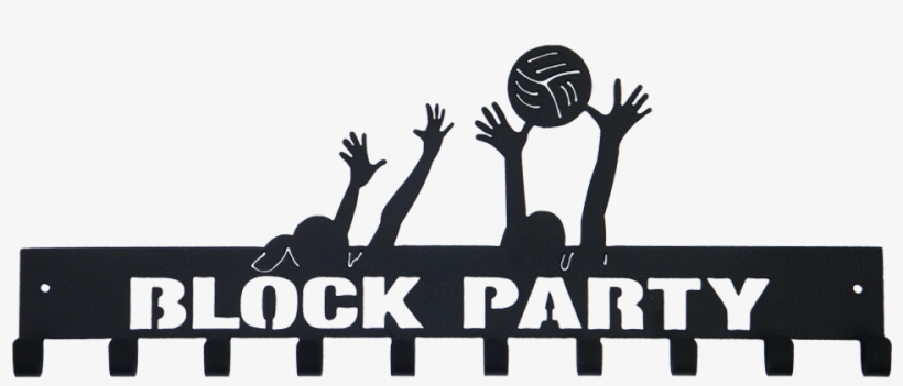 Block Party Volleyball Medal Display - Block Party Logo Volleyball, transparent png #3681610
