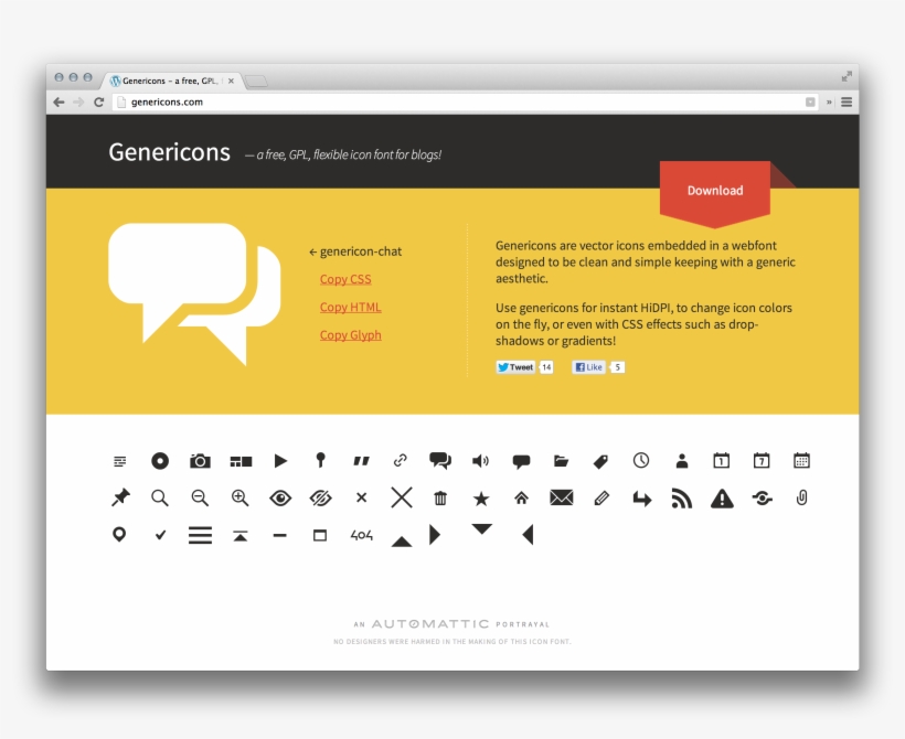 Genericons-website - Web Page, transparent png #3681954