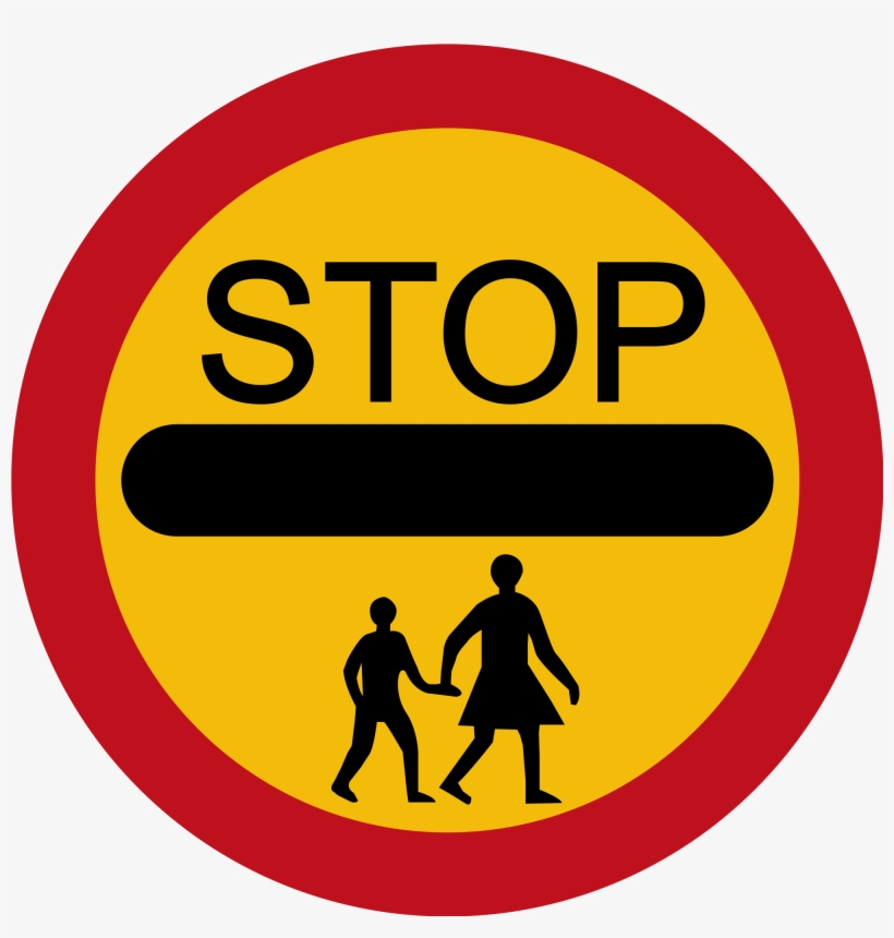 School Crossing Sign - Health And Safety Sign School, transparent png #3681989