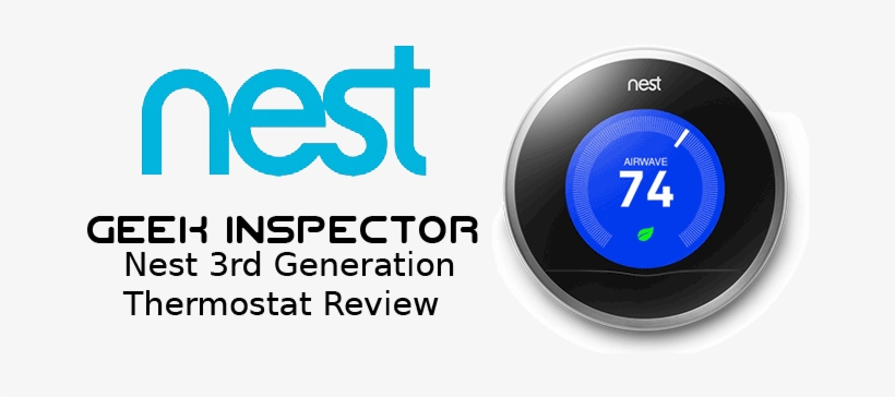 Nest Smart Thermostat Review - Google Nest 3rd Gen Thermostat, transparent png #3682047
