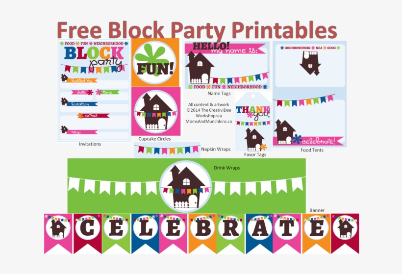 Free Neighborhood Block Party Printables - Neighborhood Block Party Template, transparent png #3682518