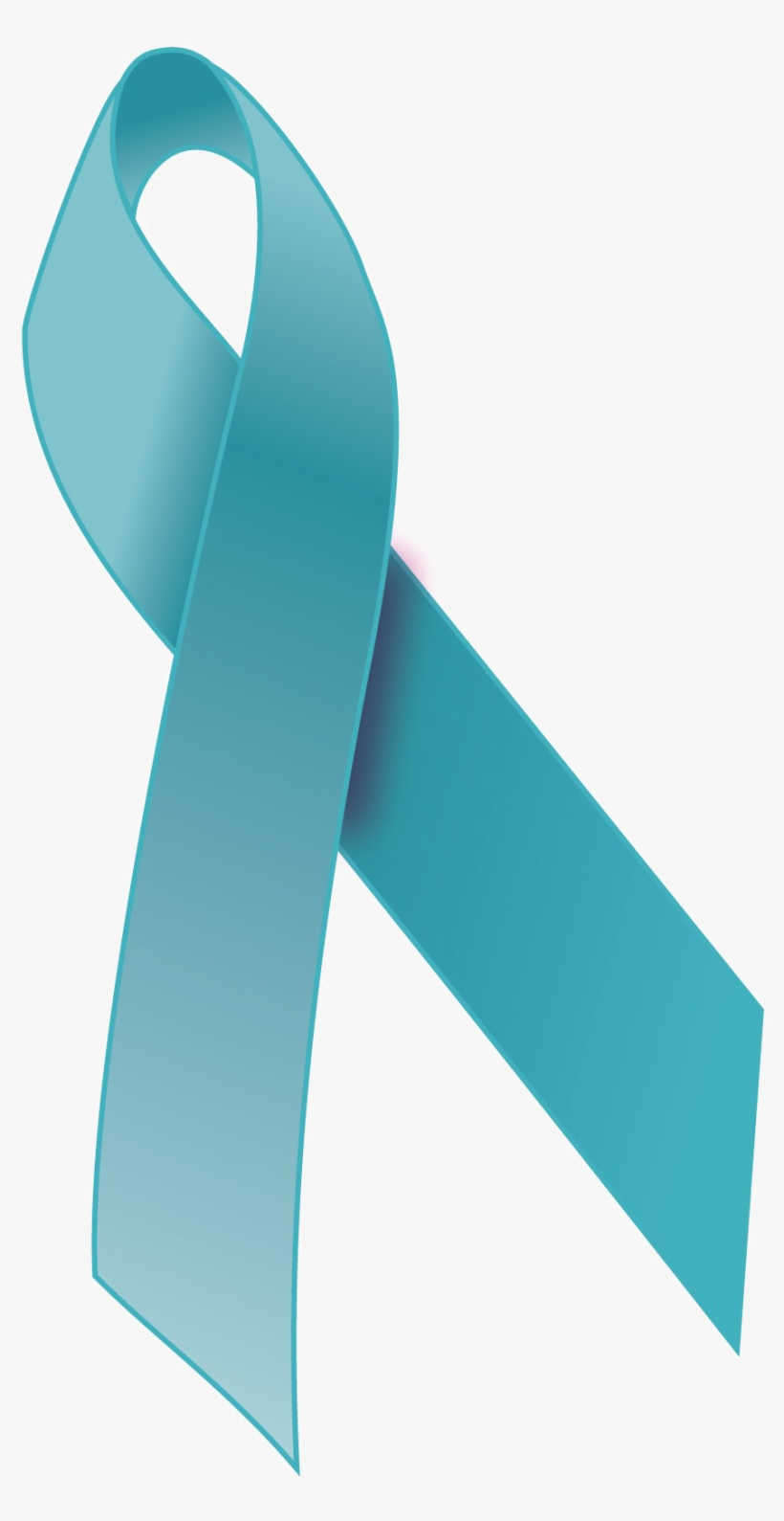 Turquoise Ribbon Png Download Image - Ovarian Cancer Ribbon Png, transparent png #3682778