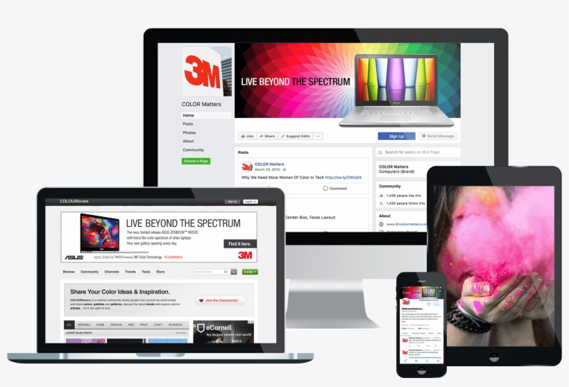 Ad Campaign Mock Up Of 3m Color Matters - Mock Object, transparent png #3683915
