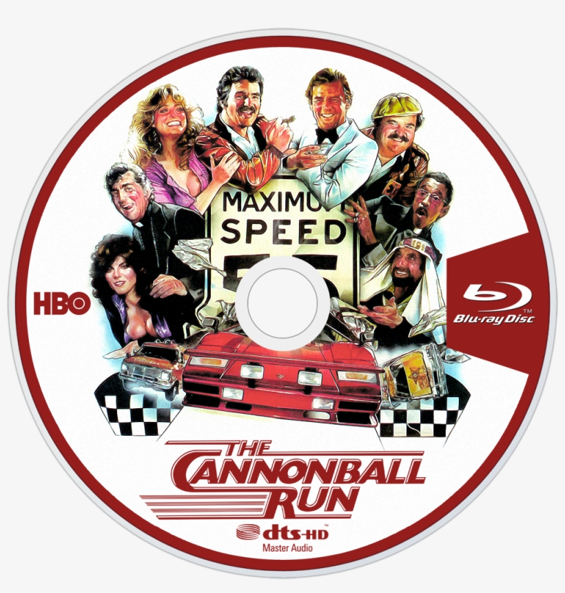 The Cannonball Run Bluray Disc Image - Cannonball Run Movie Poster, transparent png #3684571