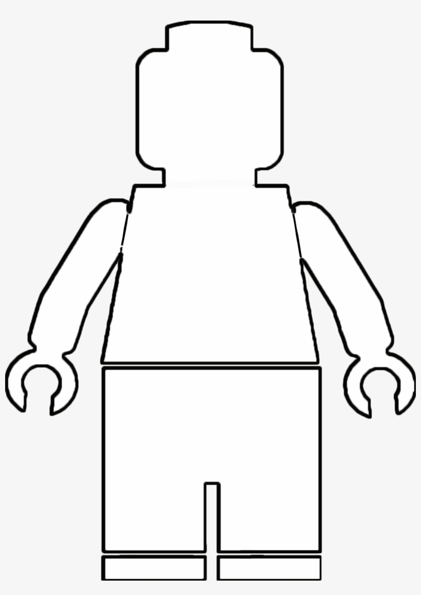 Lego-man - Lego Man Cake Template, transparent png #3684824