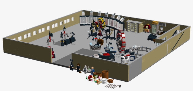 Marvel's Iron Man Lab - Lego Iron Man Laboratory, transparent png #3684924