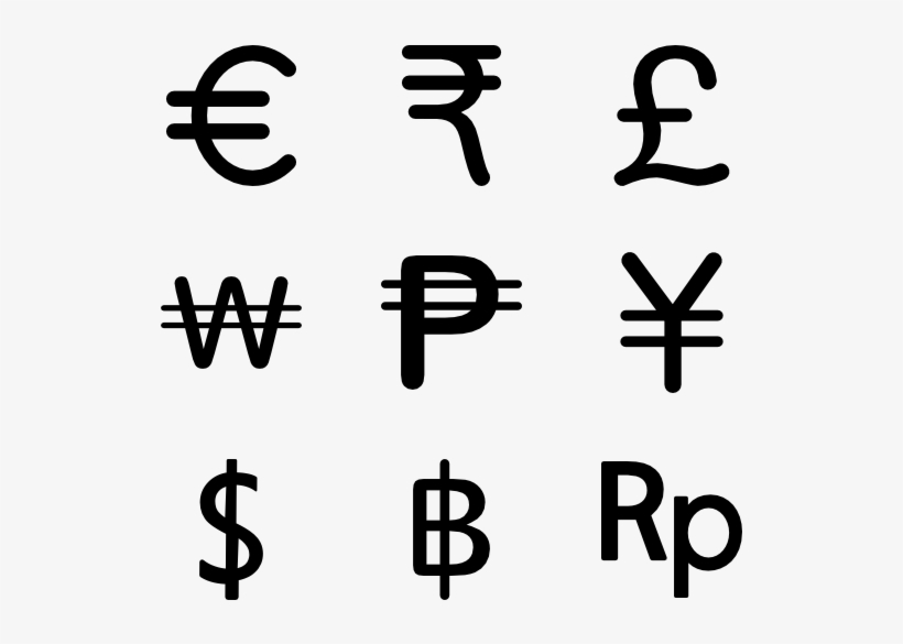 Currency Icons Fill - Stock Illustration, transparent png #3685388
