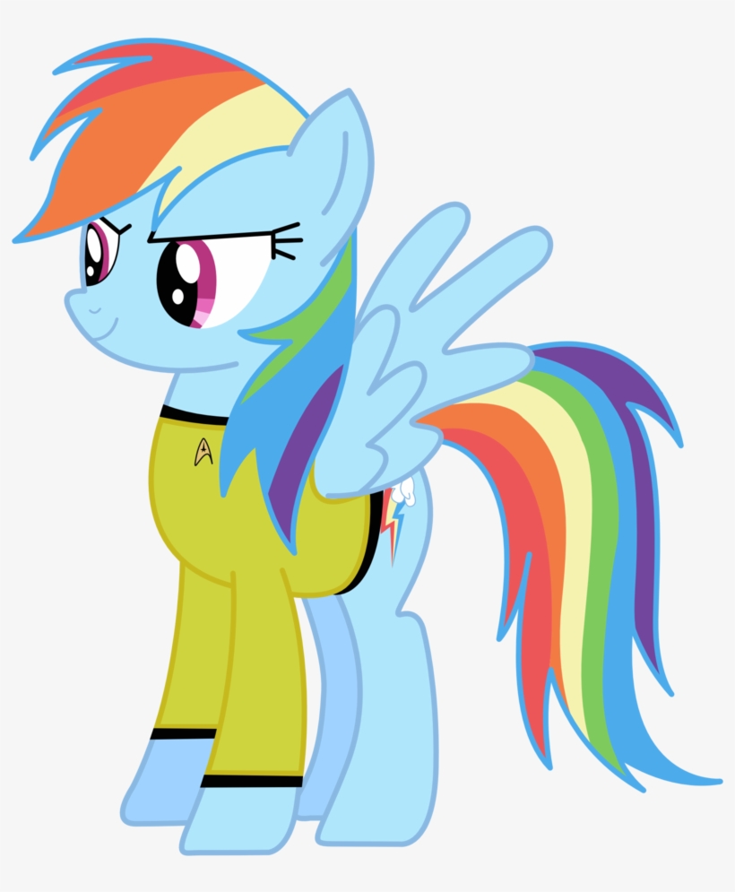 Sonofaskywalker, Crossover, James T Kirk, Rainbow Dash, - Rainbow Dash, transparent png #3685622