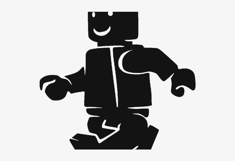 Lego Man Black And White - Decoracion Lego Pared, transparent png #3685737