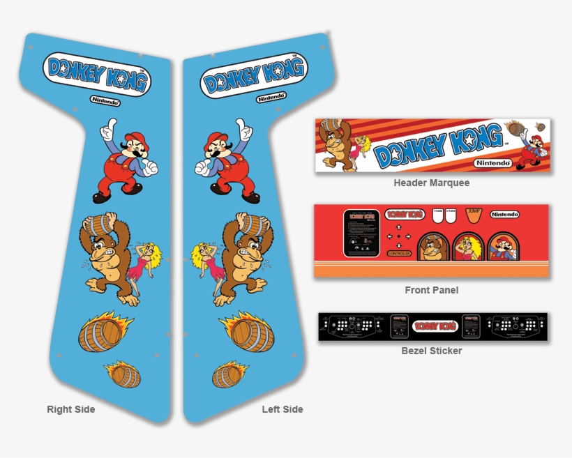Custom Interchangeable Donkey Kong Graphics For Xtension Donkey Kong
