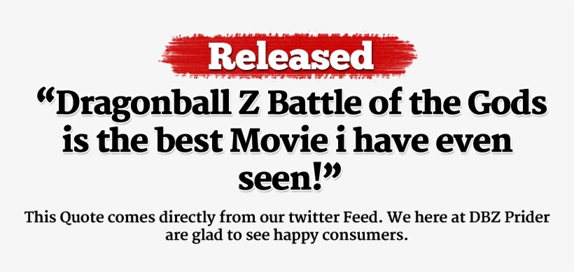 Dragon Ball Z Battle Of The Gods English Dub - Printing, transparent png #3686767