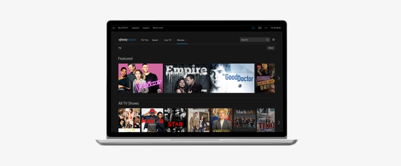 Xfinity On Campus Shown On Laptop - Xfinity On Campus, transparent png #3687001