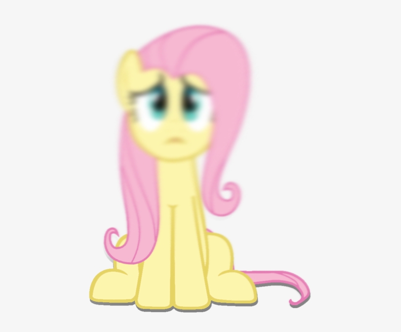 Blurry, Face, Fluttershy, Looking Up, Reference, Sad, - Mlp Sad Fluttershy Sit, transparent png #3687387