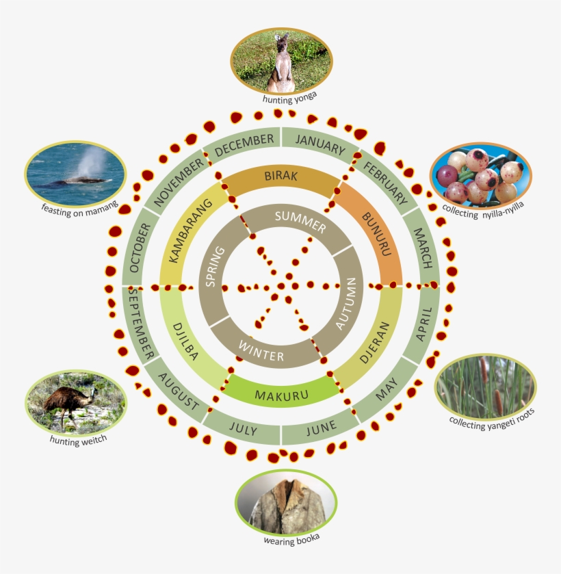 Six Wiradjuri Aboriginal Seasons, transparent png #3688168