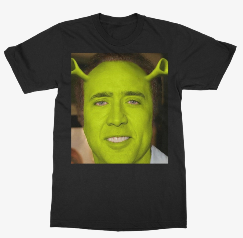 Nicolas Cage As Shrek ﻿classic Adult T-shirt - Nicolas Cage, transparent png #3689701