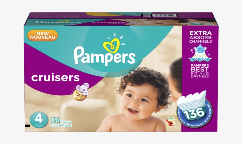 Pampers Cruiser Update - Pampers Cruisers Size 4 Diapers 140 Ct Box, transparent png #3690067