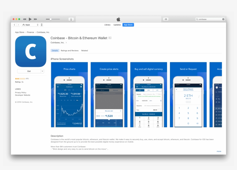 Bitcoin Terry Gross Except Coinbase To Buy Ethereum - Ios, transparent png #3690069