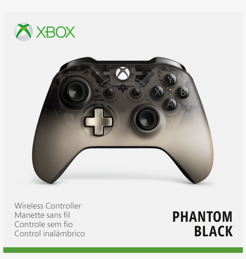 Microsoft Xbox One Wireless Phantom Black Controller - Phantom Black Xbox Controller, transparent png #3690311