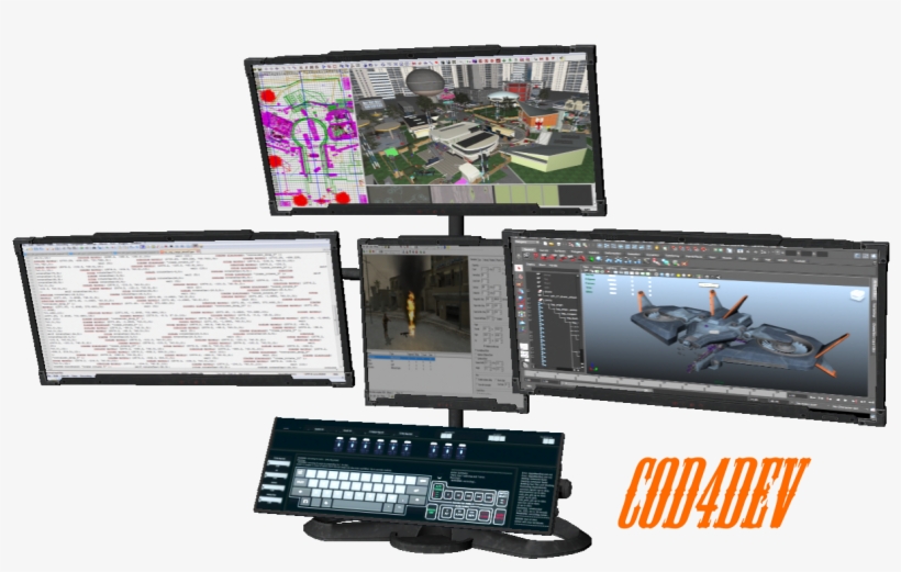 Cod4dev - Led-backlit Lcd Display, transparent png #3690973