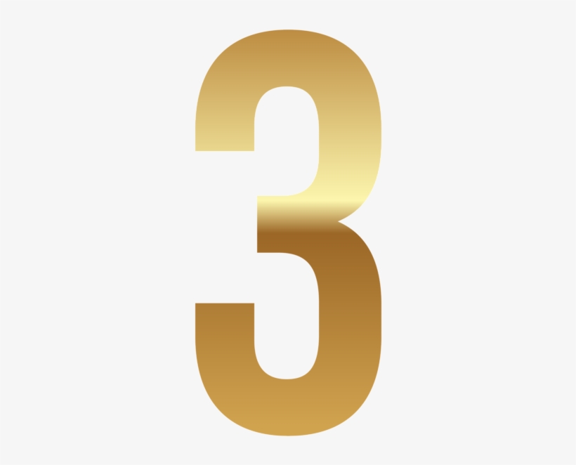 0, - Gold Number 3 Png, transparent png #3691002