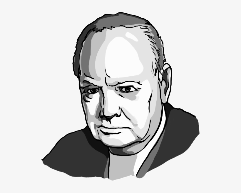 How To Draw Winston Churchill For Kids - Step By Step, transparent png #3691055