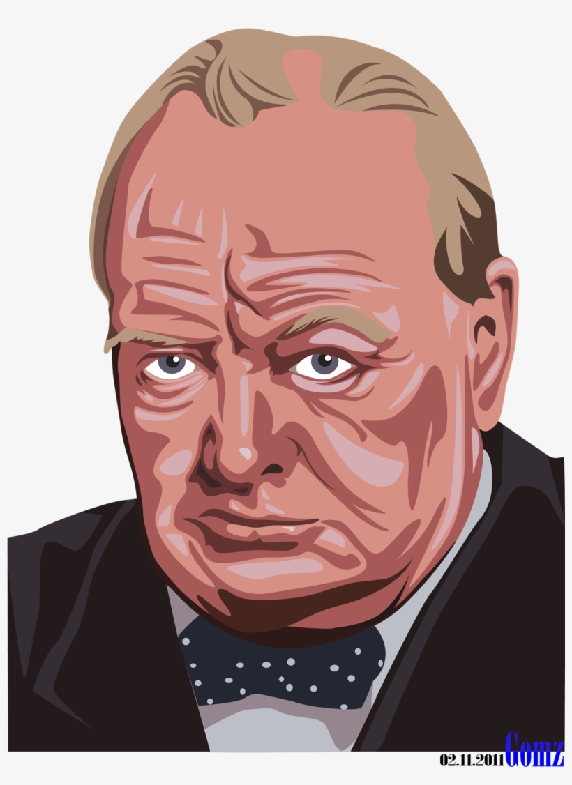 Sir Winston Churchill - Illustration, transparent png #3691489