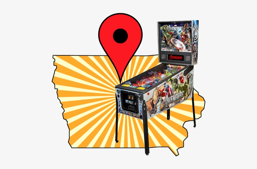 Find A Pinball Machine To Play On Location In Iowa - Avengers Pinball Machine By Stern, transparent png #3691506