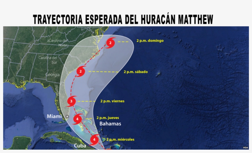 Uma Das Projecções De Matthew Nos Estados Unidos - Map, transparent png #3691507
