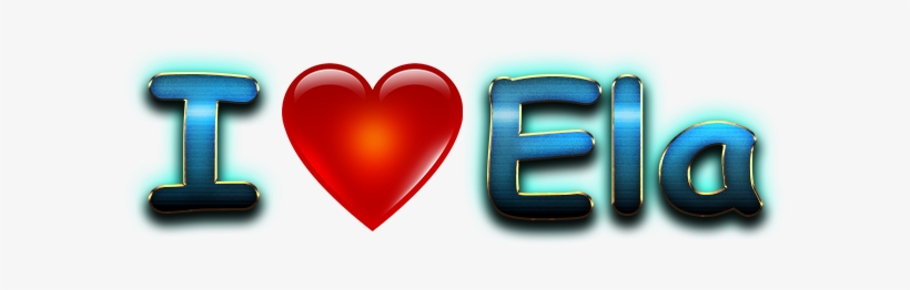 Ela Love Name Heart Design Png - Love, transparent png #3692171