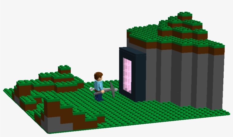 Enter The Nether - Lego Minecraft Portal Do Netheru, transparent png #3692356