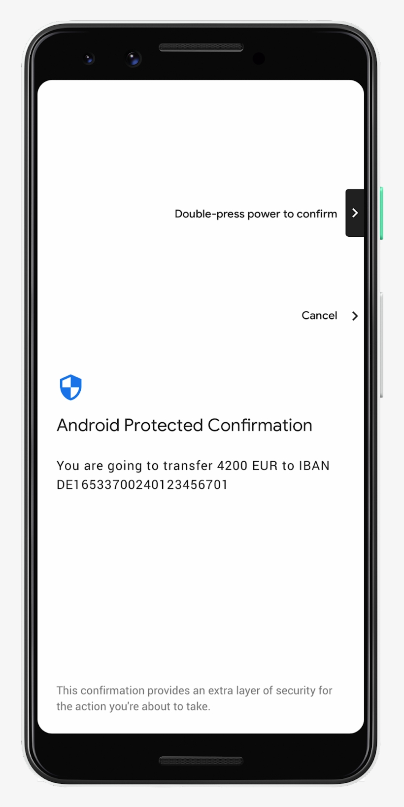 Once Confirmed, Your Intention Is Cryptographically - Google Pixel 3, transparent png #3693091