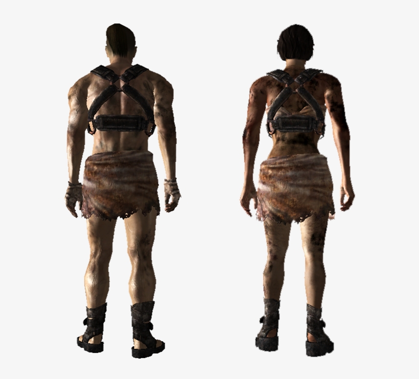 Tattered Slave Outfit Back - Fallout 3 Slave Outfit, transparent png #3694346