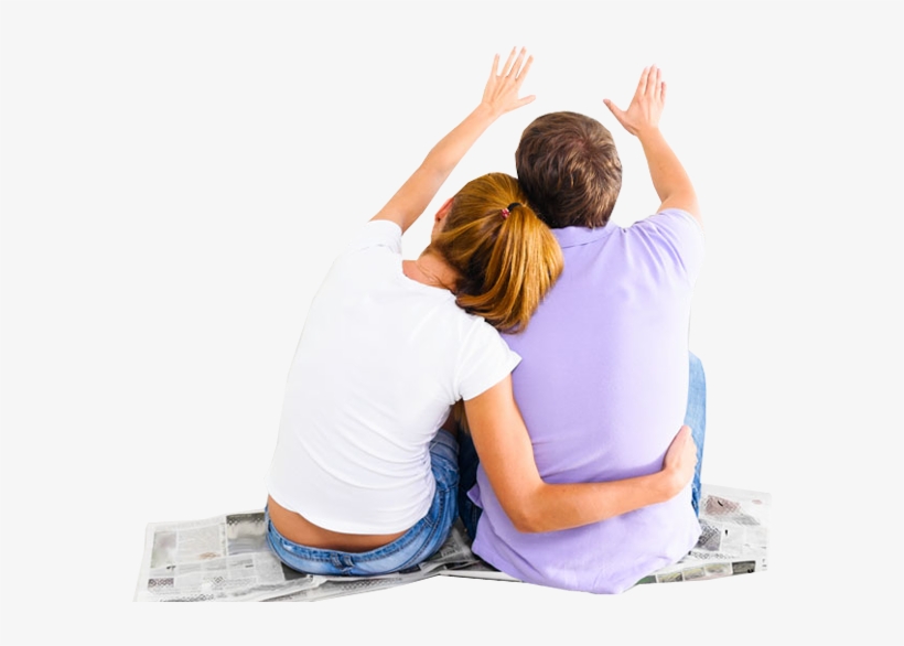 Person Sitting Back View Png - Couple Sitting Back Png, transparent png #3694631