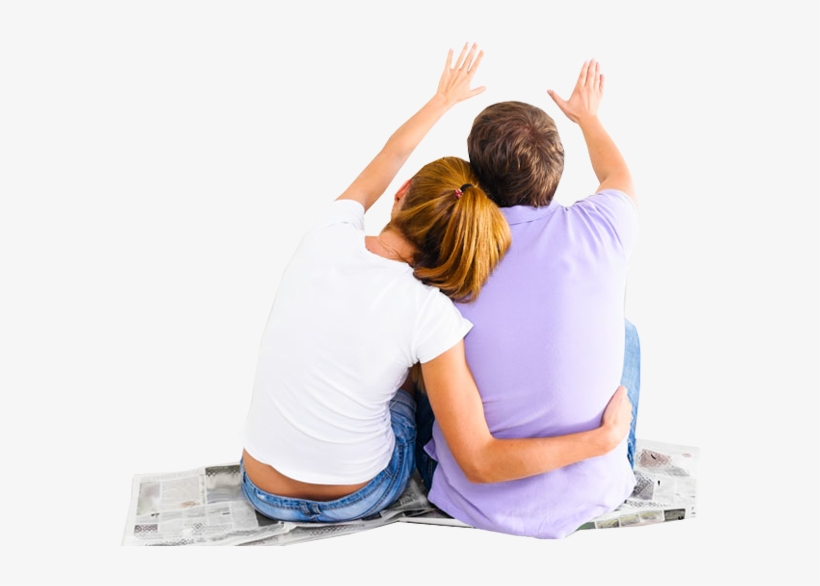 Person Sitting Back View Png - Couple Sitting Back Png - Free