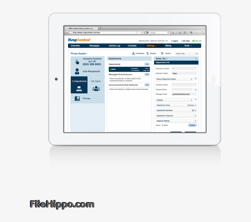 Combined With A Seamless Integration With Other Cloud - Ringcentral User Interface, transparent png #3694766