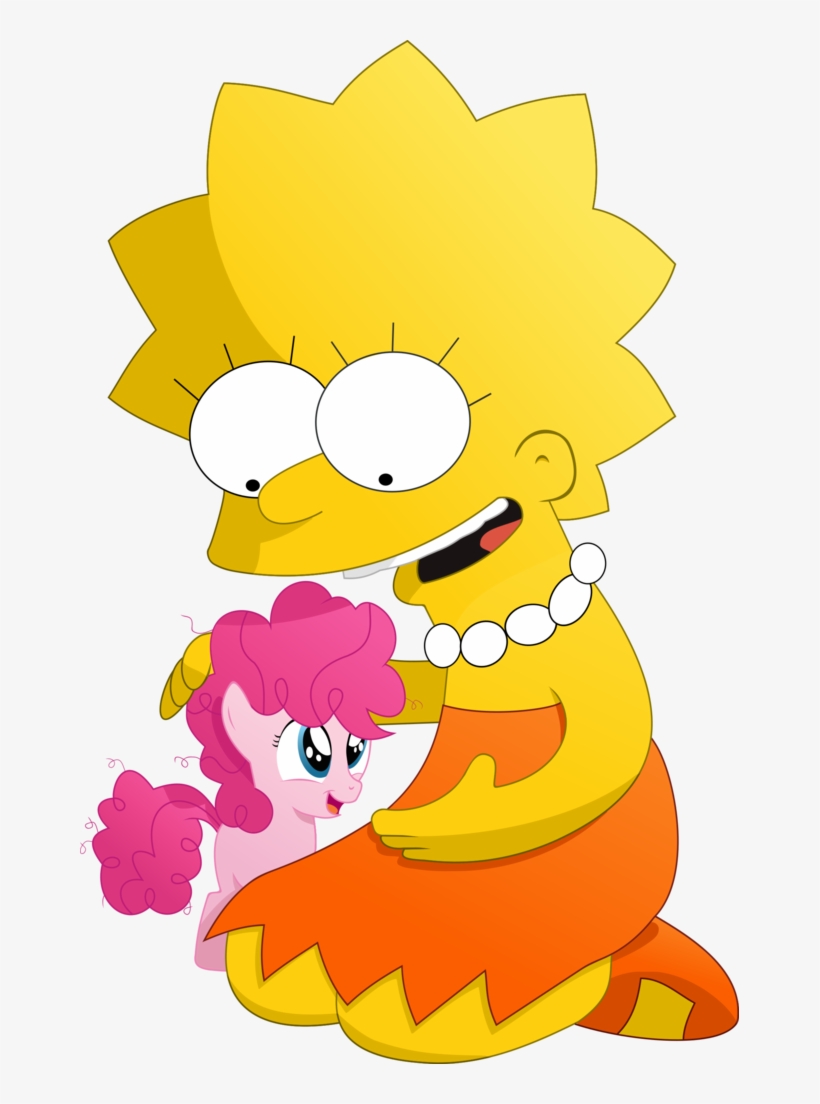 Kehrminator, Crossover, Filly, Lisa Simpson, Pinkie - Lisa Simpson And Pinkie Pie, transparent png #3695013