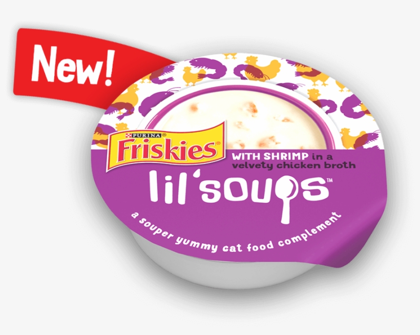 New Lil' Soups™ With Shrimp In A Velvety Chicken Broth - Friskies Lil Soups, transparent png #3695174