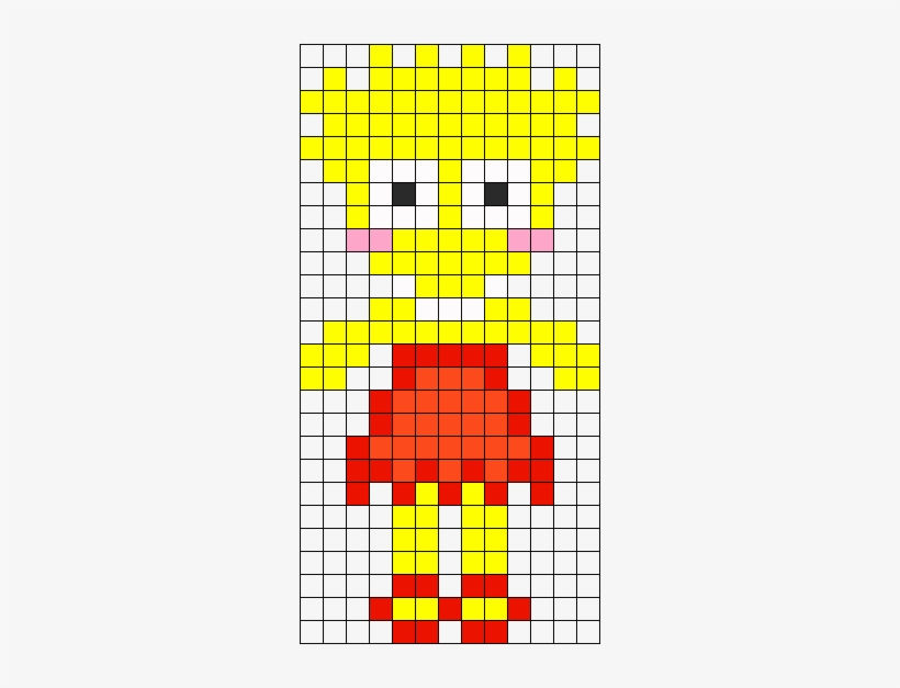 Lisa Simpson Perler Bead Pattern / Bead Sprite - Simpsons Perler Beads Pattern, transparent png #3695179