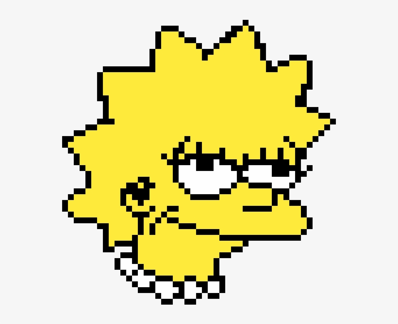 Lisa Simpson - Pixel Arts Minecraft Templates, transparent png #3695256