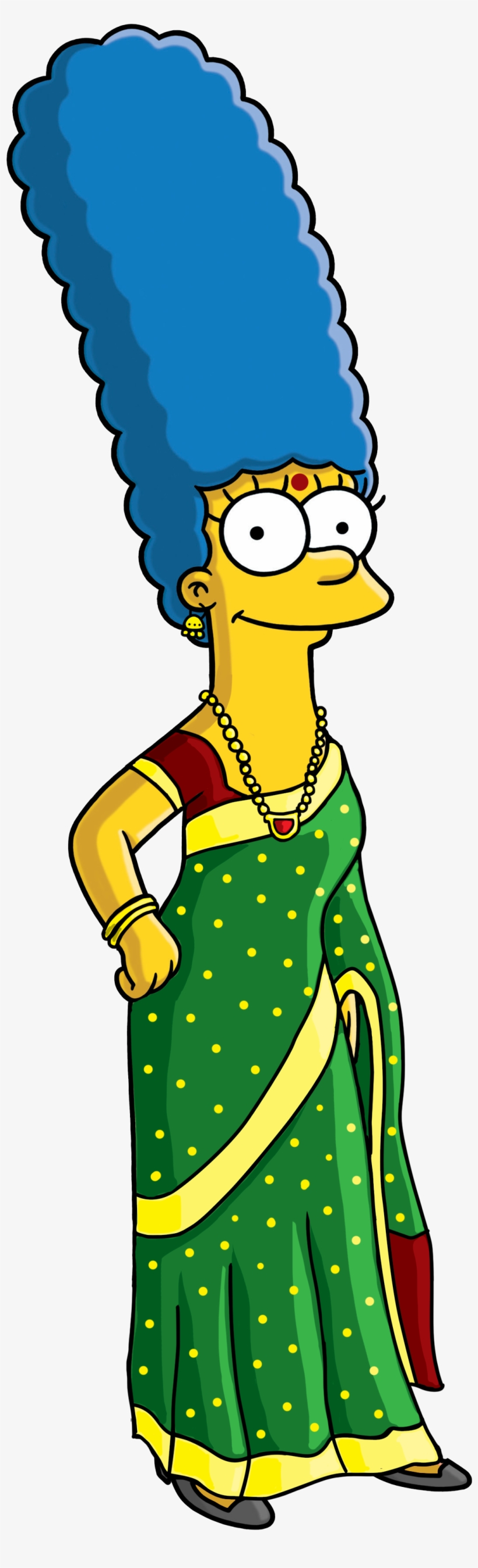 Marge Simpson In Saree, transparent png #3695309