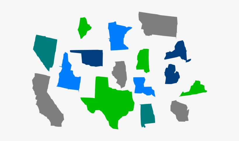 Seperate States Individual Clip Art - States Clipart, transparent png #3695833