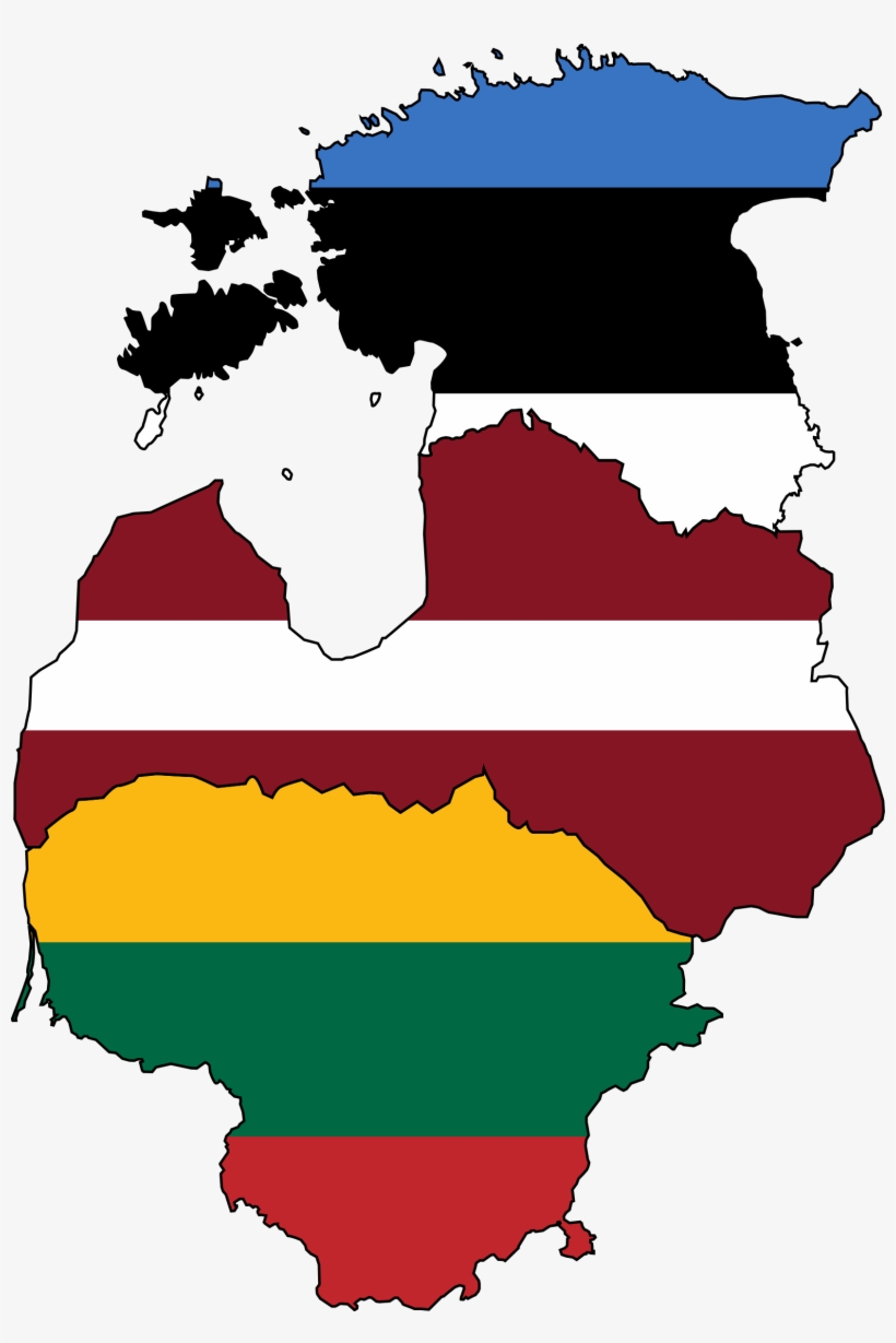 Baltic States Flag Map, transparent png #3696201