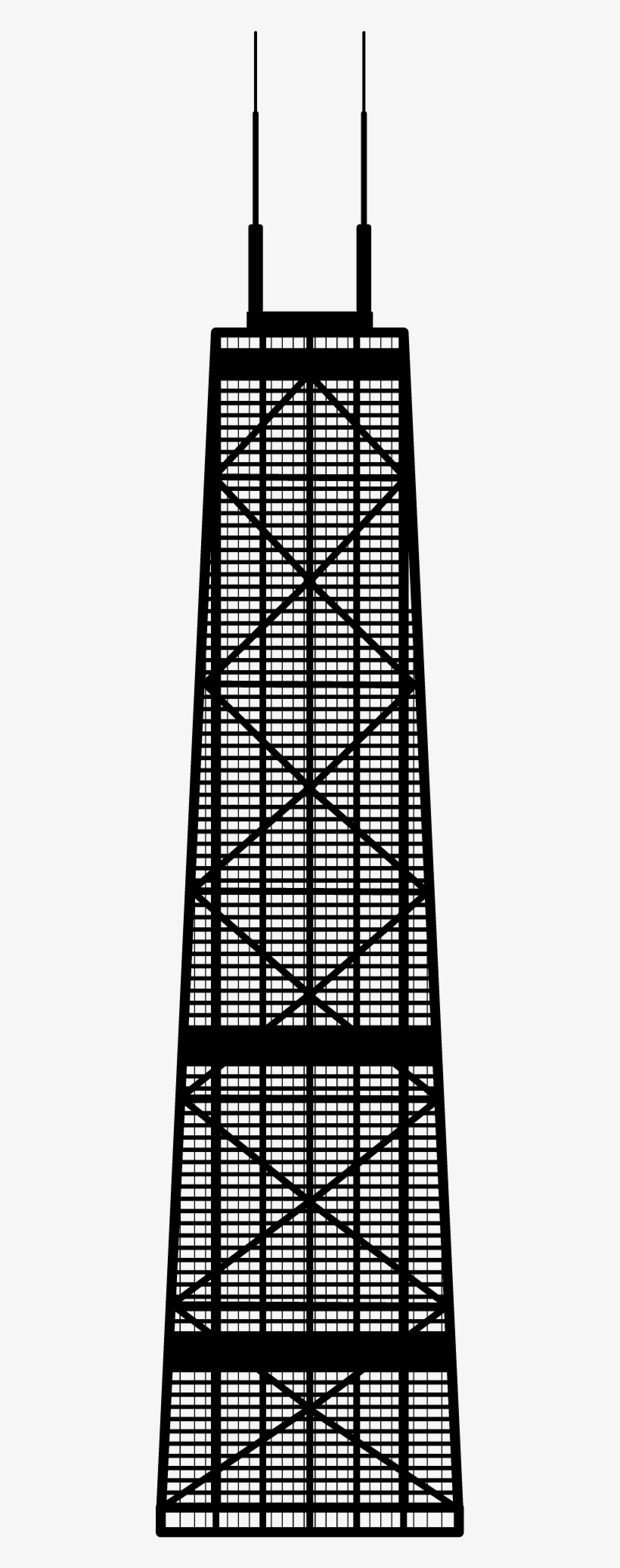 John Hancock Center - Hancock Tower Line Drawing, transparent png #3696766