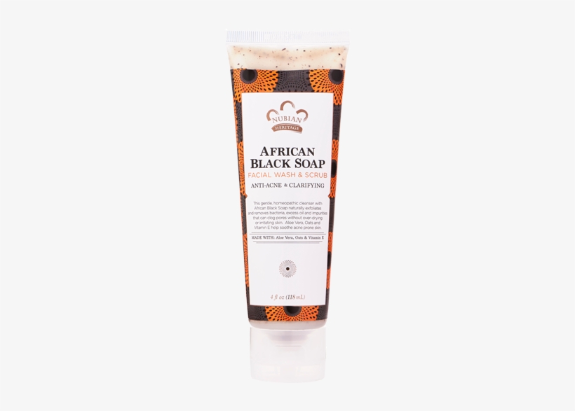 African Black Soap Facial Wash & Scrub - Nubian Heritage African Black Soap Facial Wash, transparent png #3697302