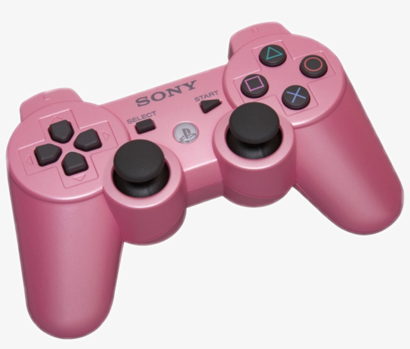 Pink Ps3 Playstation Controller Pscontroller - Sony Dual Shock 3 Gamepad - Deep Red, transparent png #3698006