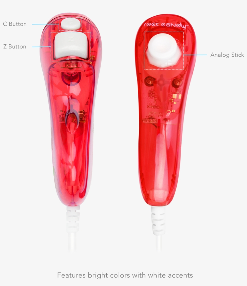 8580r Pdp Rock Candy Wii/wii U Control Stick Controller, - Performance Designed Products Controller - Pink - With, transparent png #3698751